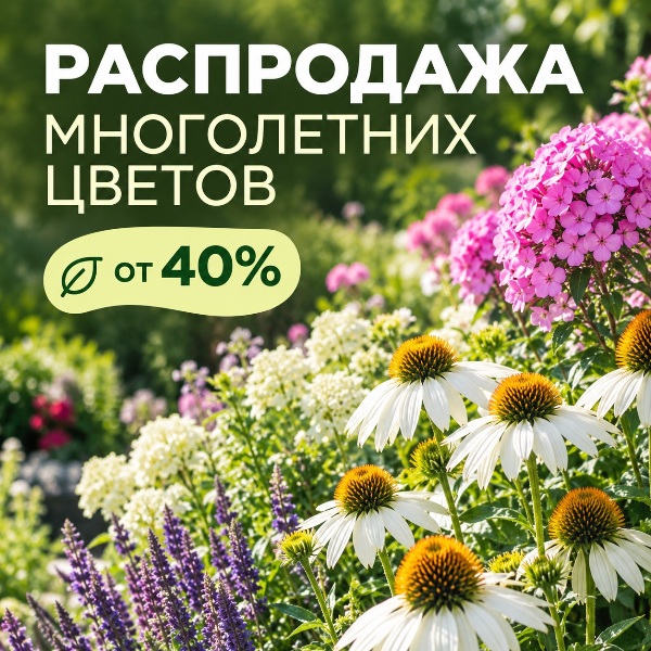 Акция на многолетние цветы - скидка до 40%